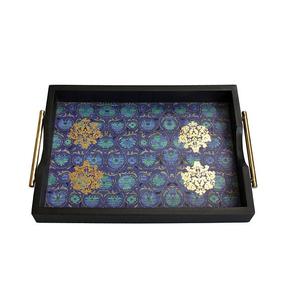 Plateau de service en bois carré en laiton AK avec poignée en couleur séquoia plateau de qualité supérieure pour décor de cuisine/décor de table - Product Image 5