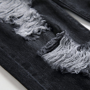 กางเกงยีนส์ขายาวสำหรับเด็กผู้ชายกางเกงยีนส์ขายาวทรงสลิมสำหรับผู้ชายกางเกงผ้ายีนส์ทรงสกินนี่ไซส์ใหญ่พิเศษ - Product Image 3