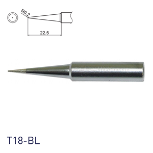 Hakko T18-BL Oxygen-Free <b>Copper</b> Soldering Tip BL Shape <b>Slip</b>-in Connector for FX-8801/FX-600 - Product Image 1