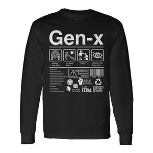 T-shirt a maniche lunghe Gen X con etichetta - Categoria prodotti promozionali - Product Image 1