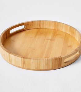 High Quality Handmade Wooden <b>Round</b> <b>Serving</b> <b>Tray</b> Factory Wholesale Price Low MOQ From Indian Manufacturer & Exporter - Product Image 1