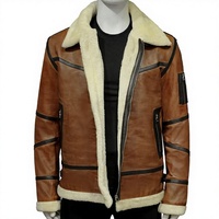 Veste en cuir pour homme en peau de vache doublée de fourrure, col montant, logo frontal, écologique, respirante, personnalisable, vente en gros OEM