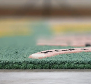 Tapis en laine vert personnalisé moderne en PP tufté à la main pour la décoration intérieure chambre salon chambre d'enfant espace porte - Product Image 6