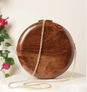 Wooden Women <b>Clutch</b> <b>Bag</b> Indian Handmade Wooden Purse Customized Wooden Purse Ladies Purse by Antique Creation - Product Image 3