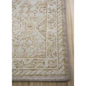 Erbe Ivory Hand Knotted Wool Rugs Medallion Pattern for Home Use <b>Model</b> GS-18 by Jaipur Rugs in - Product Image 4