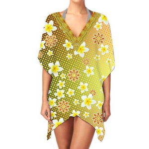 Fourniture directe en usine de qualité supérieure, robe caftan courte de couleur élégante, vêtements de plage pour femmes - Product Image 6