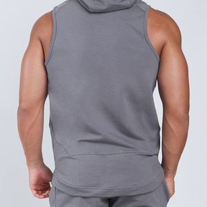 Gym Street Pull à capuche sans manches Veste à capuche pour homme Vêtements décontractés Sweats à capuche avec logo et design personnalisés - Product Image 5