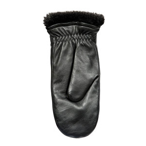 Mitones de cuero hechos a mano duraderos para hombres y mujeres con forro polar cálido adecuado para senderismo Camping y viajes de invierno - Product Image 4