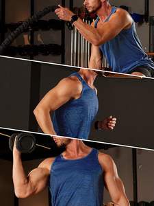 Débardeurs décontractés à séchage rapide pour hommes tricotés sans manches chemise musculaire d'entraînement Gym Performance athlétique musculation t-shirt respirant - Product Image 4