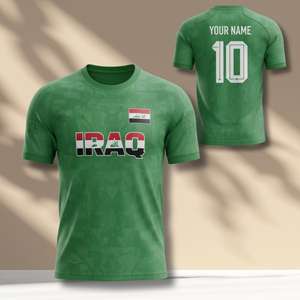 Set Maglia da Calcio dell'Iraq Personalizzabile con Nome e Numero 2026 per Abbigliamento Tifosi Coppa del Mondo - Product Image 1