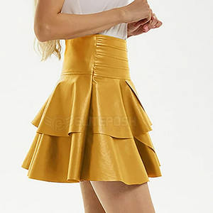 Oem Custom New Design <b>Leather</b> <b>Skirts</b> for Women in Low Moq <b>Leather</b> <b>Skirts</b> Made in Pakistan <b>Skirts</b> - Product Image 3