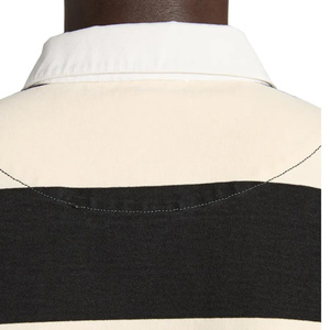 เสื้อโปโลผู้ชายแขนยาวลายทางปักโลโก้แบบปะสำหรับผู้ชายเสื้อโปโลรักบี้ลายทางทรงโอเวอร์ไซส์สำหรับผู้ชาย - Product Image 5