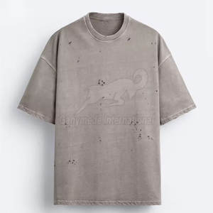 Prix de gros T-shirt pour homme sur mesure fabriqué au Pakistan T-shirt délavé de qualité supérieure pour homme - Product Image 1