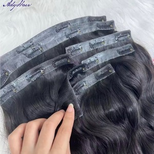 กิ๊บติดผม Ady Hair Bac Ninh ผมแท้เวียดนาม 100% แบบตรงธรรมชาติ  ต่อผมแบบเส้นใหญ่  แบบ Double Draw  ไร้รอยต่อ - Product Image 2