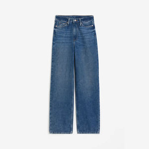 Jeans à coupe droite personnalisés pour femmes Pantalon en denim classique taille haute Élégant Confortable Casual Wear Trendy Street Outfit - Product Image 2