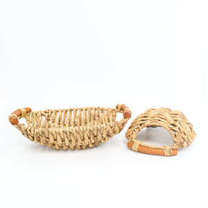 Plateau de présentation pour bagues en jacinthe d'eau naturelle de qualité supérieure, plateaux décoratifs avec poignées - Product Image 4