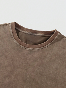 Tendance goutte épaule blanc numérique imprimé hommes T-Shirt 100% coton à manches courtes décontracté respirant acide lavé fait Pakistan - Product Image 2