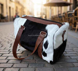 Bolsa de Viaje de Piel Auténtica Estilo Vintage, con Cierre de Cremallera, Ligera, Capacidad de 20-35L, LHODB-0135 - Product Image 4