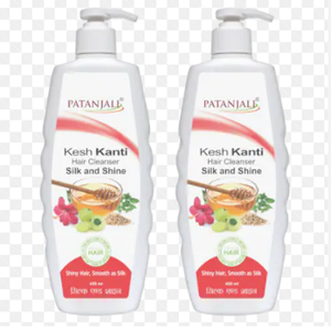Patanjali Kesh Kanti Hair Cleanser Silk & Shine 450ml Shampooing aux herbes pour des cheveux lisses, brillants et forts Soin des cheveux naturels. - Product Image 2