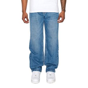 Nouvelle mode de jeans brodés pantalons taille moyenne pour hommes Bruce & Shark jambe droite mince coton extensible jeans bleus pour hommes grande taille 42 - Product Image 4