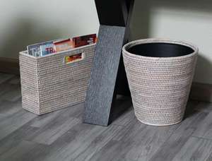Modern Design Rattan <b>Waste</b> <b>Basket</b> Handcrafted Rattan <b>Basket</b> Suitable for Office and Home Decoration OEM ODM - Product Image 5