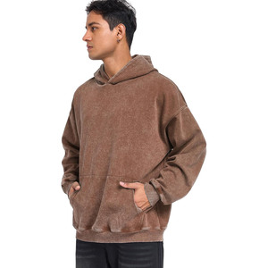 Sweat à capuche numérique en polaire doux, délavé à l'acide, style rétro, surdimensionné, unisexe, streetwear, coupe-vent, écologique, chaud, confortable, en coton - Product Image 1