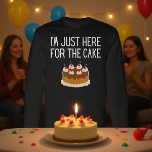 Camiseta de manga larga Here for the Cake, categoría promocional - Product Image 3