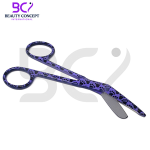 Purple Paws Pattern Stainless Steel <b>Top</b> Material In Reasonable Price For Surgery Surgical Bandage Scissors - Product Image 2