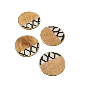 Best Selling Drink Cup Coaster Restaurant Kitchen Square Acacia Wood Coasters Hot Pads <b>Trivets</b> - Product Image 2