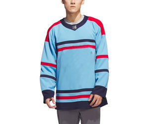 เสื้อเจอร์ซีย์ฮ็อกกี้น้ำแข็งระเหิดแบบกำหนดเองชุดทีมผู้ใหญ่100% โพลีเอสเตอร์ระบายอากาศกันยูวีแห้งเร็ว - Product Image 1