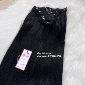 Offre Spéciale 5 pièces 7 pièces 100% vierge Remy humain chinois Extensions de cheveux ruban italien Clip-in naturel vague droite - Product Image 3