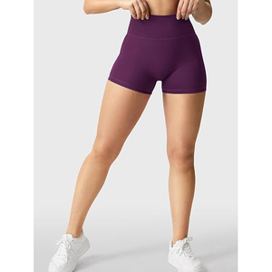 Shorts de Yoga con Diseño de Levantamiento de Glúteos, Cintura Alta, Control de Abdomen, Poliéster y Elastano, Ropa Deportiva - Product Image 5