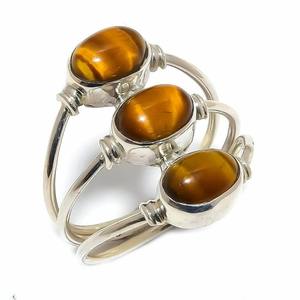 Bague en argent sterling 925 avec œil de tigre pour femmes, bijoux fins, cadeau - Product Image 2