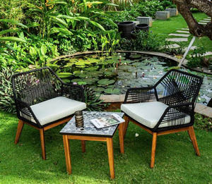 Silla tejida de cuerda resistente a la intemperie de Ottawa, duradera, moderna, respetuosa con el medio ambiente, muebles para el hogar con estilo, comodidad estética, atractivo para la vida - Product Image 3