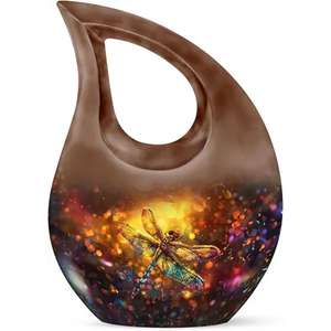 Urnas de lágrima para adultos de aluminio de diseño colorido de alta calidad para uso de cremación precios bajos urnas de lujo de Metal funerario hecho India 2025 - Product Image 2