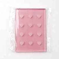 Plateau adhésif pour extensions de cils en acrylique réutilisable et écologique, avec logo personnalisé, motifs fleur, papillon, carré, cœur – Outil de beauté pour cils