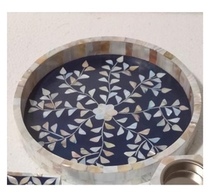 Plateau en nacre pour la maison, de haute qualité, décoratif, pour de nombreux usages, fabriqué sur mesure en Inde - Product Image 1