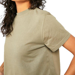 Camiseta de algodón de tendencia superior 100%, camiseta ligera transpirable de verano, camiseta de mujer de gran tamaño con logotipo personalizado de alta calidad - Product Image 6