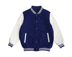 Veste de baseball en chenille personnalisée, broderie de haute qualité, veste universitaire vintage en laine vierge avec manches en cuir pour hommes - Product Image 2