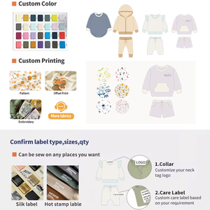 OEM algodón adolescente niño ropa larga Jersey Conjunto sudadera y pantalón conjunto 2pic bebé chándales a juego niños ropa chándal - Product Image 6