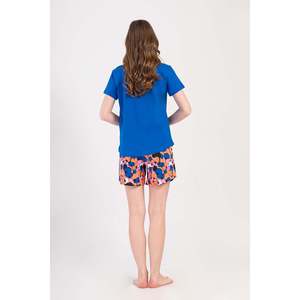 Conjunto de Top y Pantalones Cortos KADIN P.SUPREM O YAKA KISA KOL ETEGI OVAL SORT - GECE MAVISI - GECE MAVISI - Product Image 4