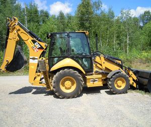 Maquinaria de construcción usada CAT 420E 420F2, retroexcavadora de ruedas, máquina excavadora en las mejores condiciones de trabajo - Product Image 5