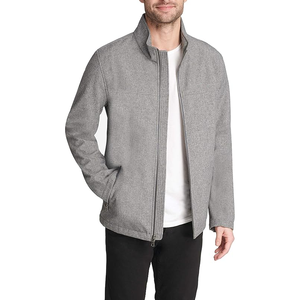 Chaqueta cortavientos ligera con cremallera completa para hombre, chaqueta de lona sostenible personalizada con cuello levantado y multibolsillos, bombardero de Golf resistente a la intemperie - Product Image 1