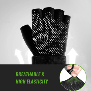 ถุงมือหนังสำหรับฝึกตกปลาปีนเขาปั่นจักรยานออกกำลังกายแบบไม่มีนิ้วถุงมือยกน้ำหนัก - Product Image 4