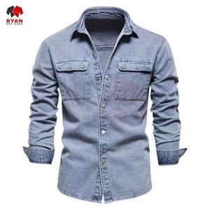 Veste en jean pour homme de haute qualité, personnalisation de la marque, fabricant OEM et ODM, vente en gros à prix bas, tailles plus grandes, couleur unie - Product Image 1