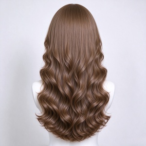 Brown Wave Human Hair Wig Long Lob Straight to Wave Lace Front Wig Natural Looking Daily Wear - Product Image 5