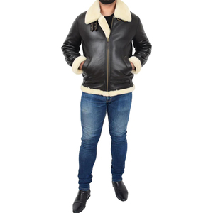 2025 personnalisé B3 cisaillement-Ling vestes confortable professionnel classique col montant à la main noir toile Logo personnalisé impression - Product Image 6