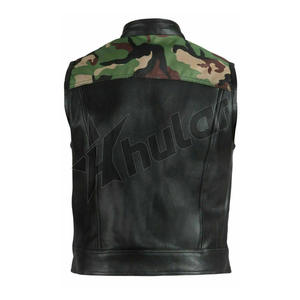 Custom Club Outwear Gilet en cuir de course de moto marron pour hommes avec fermeture éclair Qualité supérieure pour les amateurs de course - Product Image 4