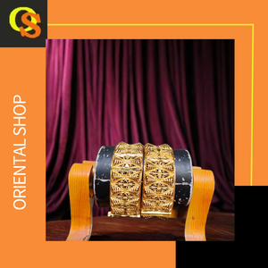 Juego de brazaletes recién llegados con brazaletes de estilo moderno chapados en oro de 22 quilates para mujeres, joyería de exportadores - Product Image 3