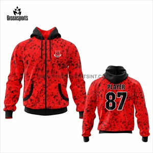 เสื้อฮู้ดพรีเมียมสั่งทำพิเศษสำหรับฤดูหนาว พิมพ์ลายแบบ Sublimation สำหรับผู้ชายและผู้หญิง สไตล์สตรีทแวร์และกีฬา ผลิตตามแบบ OEM ผ้าฝ้าย 100% มีกระเป๋าปักลาย - Product Image 2